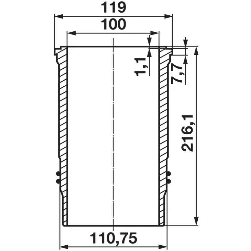 Kolbenschmidt - D268 - Piston liner set