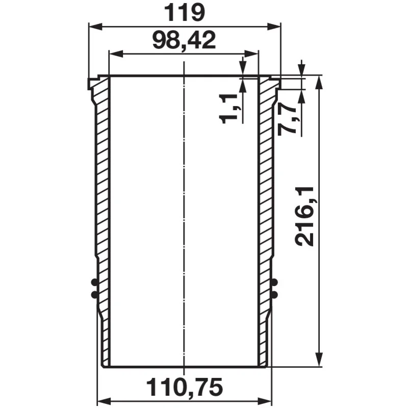 Kolbenschmidt - DT239 - Piston liner set
