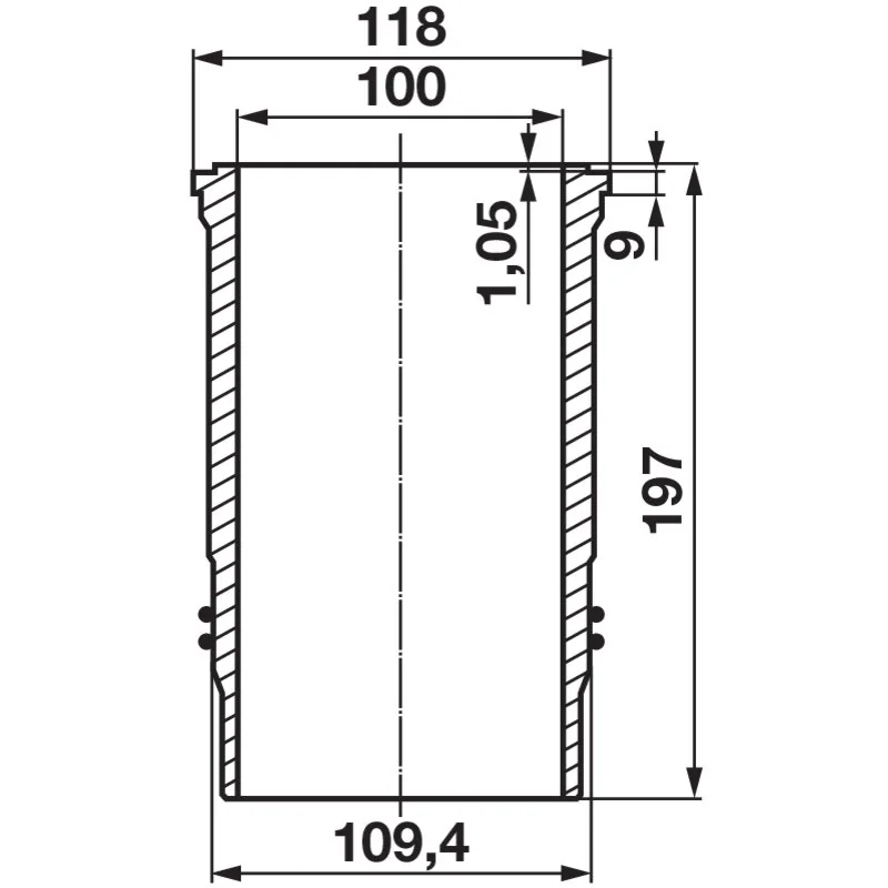 Kolbenschmidt - WD308/308.85/408 - Piston liner set