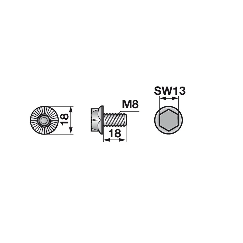Köppl - 0151818 - Locking ribbed screw