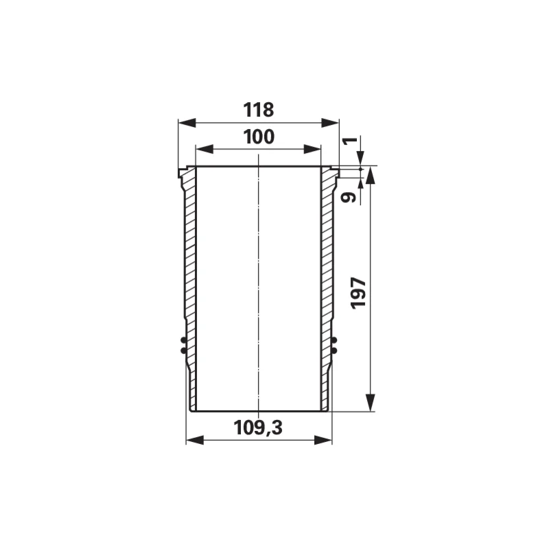 Nural - WD308/408 - Piston liner set