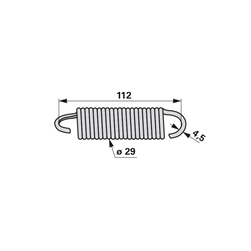 Pöttinger - 00+435.399 - Tension spring