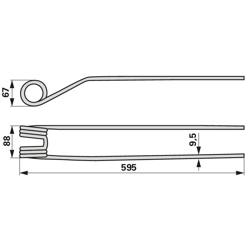 Pöttinger - 00+436.045 - Rotary swather tine