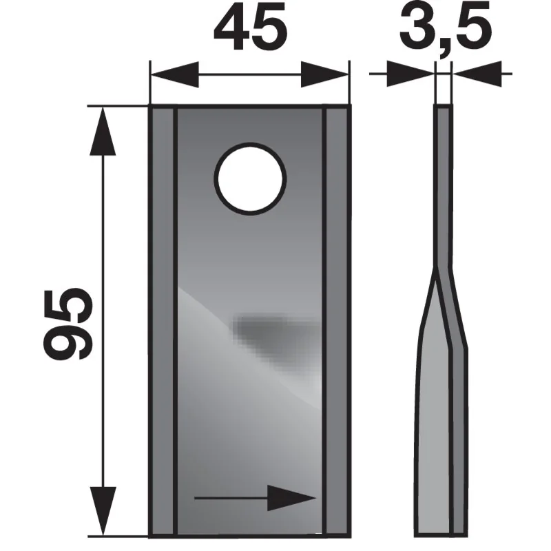 Prillinger Premium - 0041040825 - Rotary mower blade (Pack of 25)
