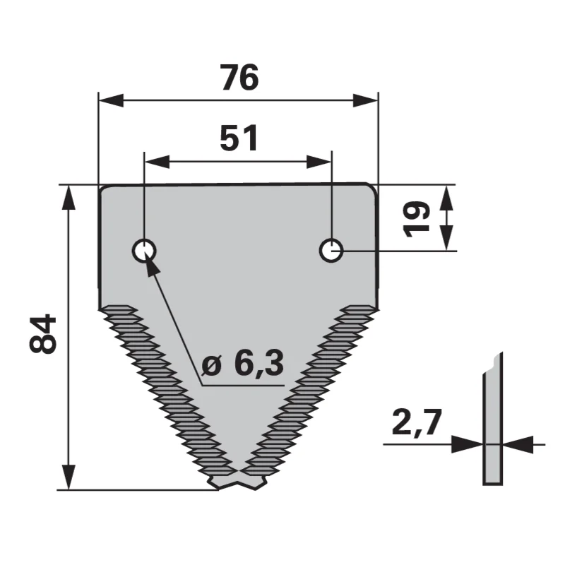 Radura - 41818.05 - Mower blade