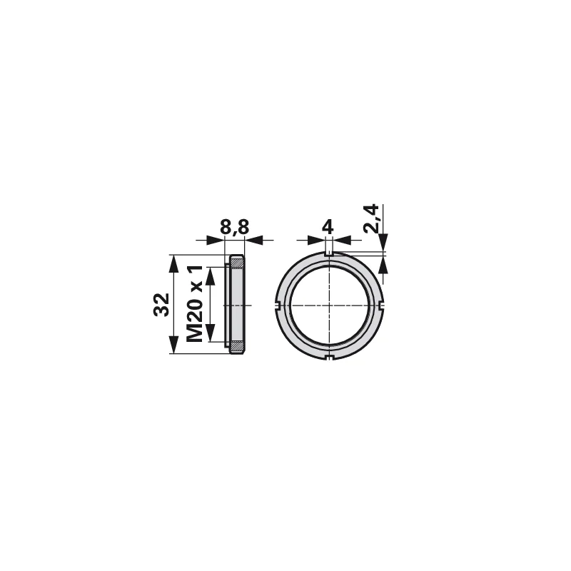 Rapid - 34100 - Slotted nut