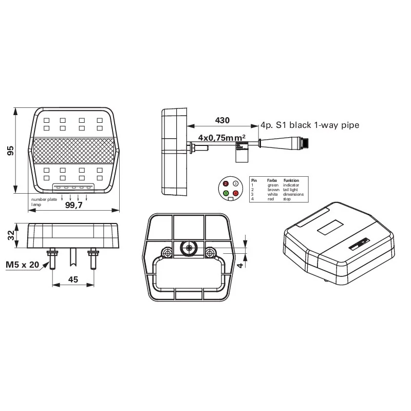 Sanube - 3H3158-076 - LED rear light