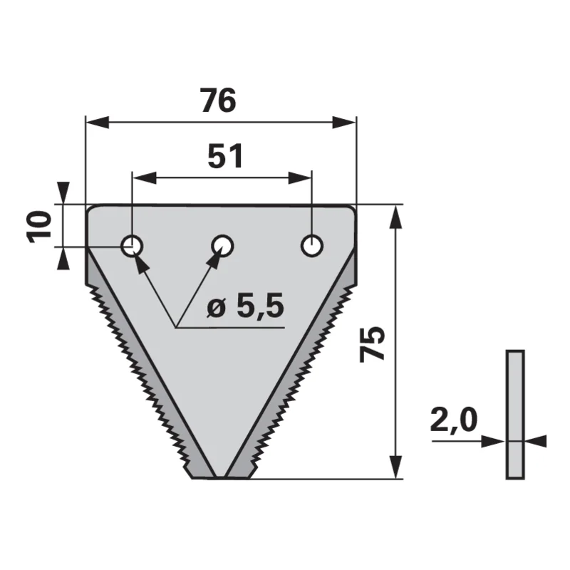 Schröckenfux - 100.6159 - Mower blade (Pack of 25)