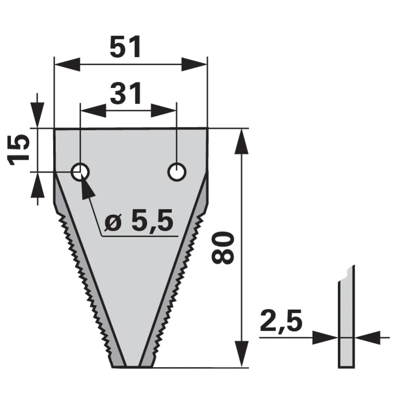Schröckenfux - 26162 - Mower blade (Pack of 25)