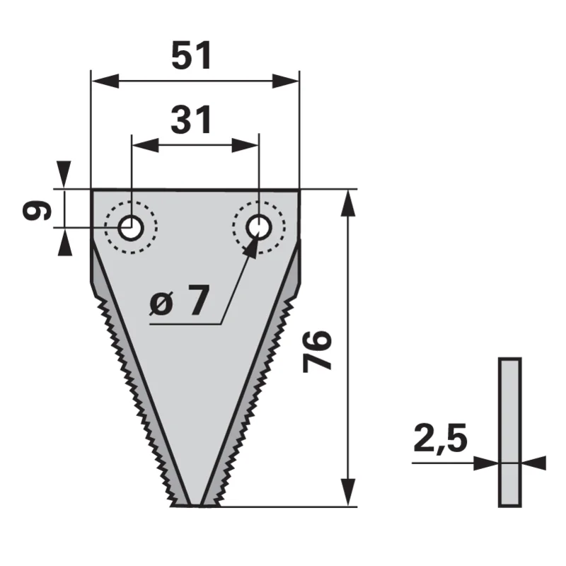 Schröckenfux - 563.50696.3 - Mower blade (Pack of 25)