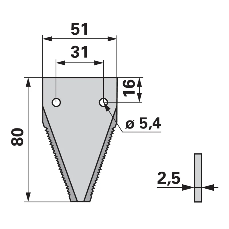 Schröckenfux - 580.48945 - Mower blade (Pack of 25)