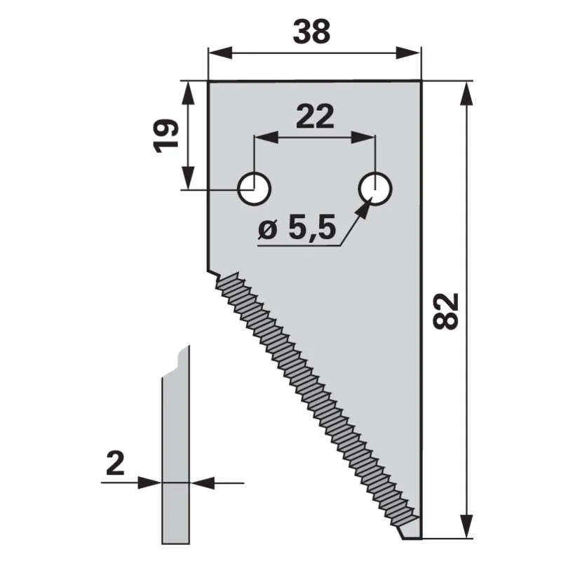 Schröckenfux - 790860M1 - End blade