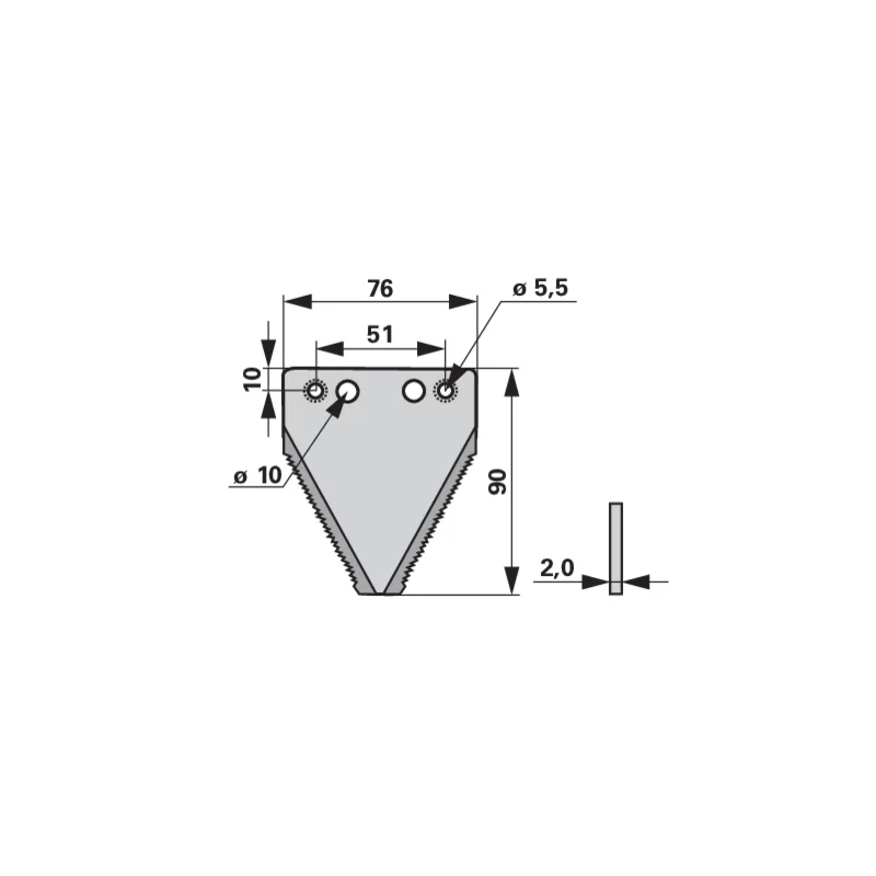 Schröckenfux - BCS59014 - Mower blade (Pack of 25)