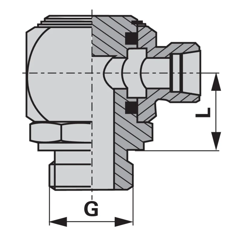 STAUFF - M22x1 - Swivel angle screw-in fitting