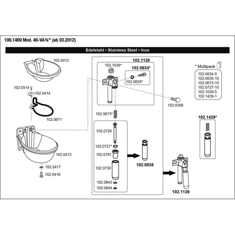 Suevia - 100.1469 - Watering bowl