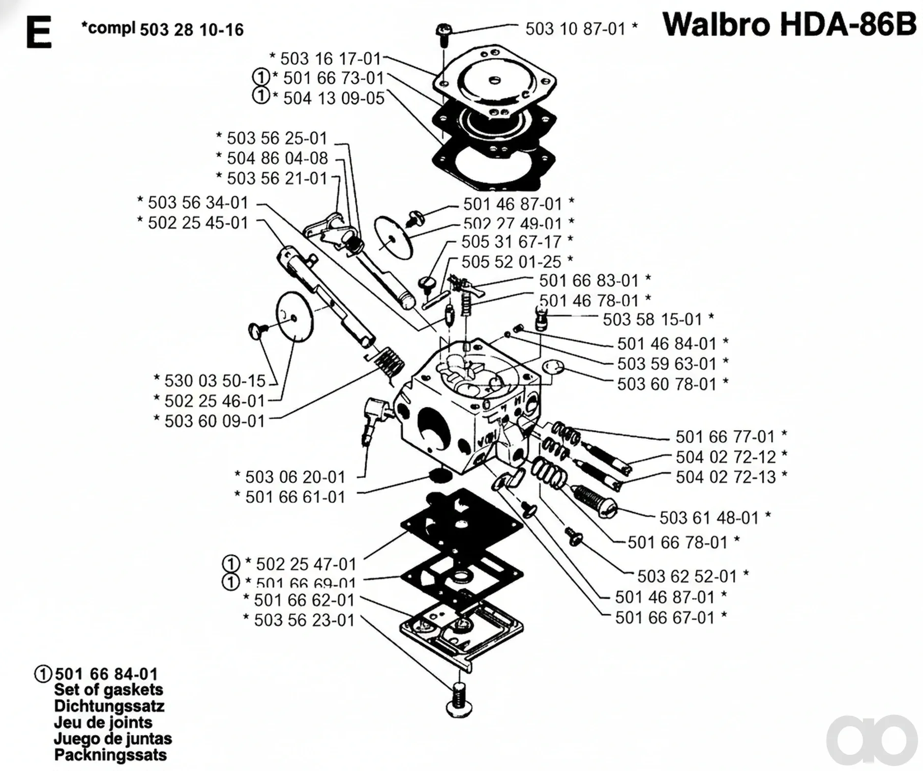 Husqvarna-501668401 - GASKET KIT