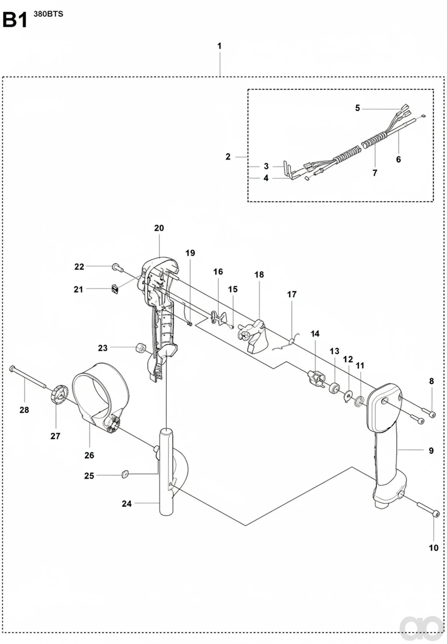 Husqvarna-502244801 - HANDLE HALF