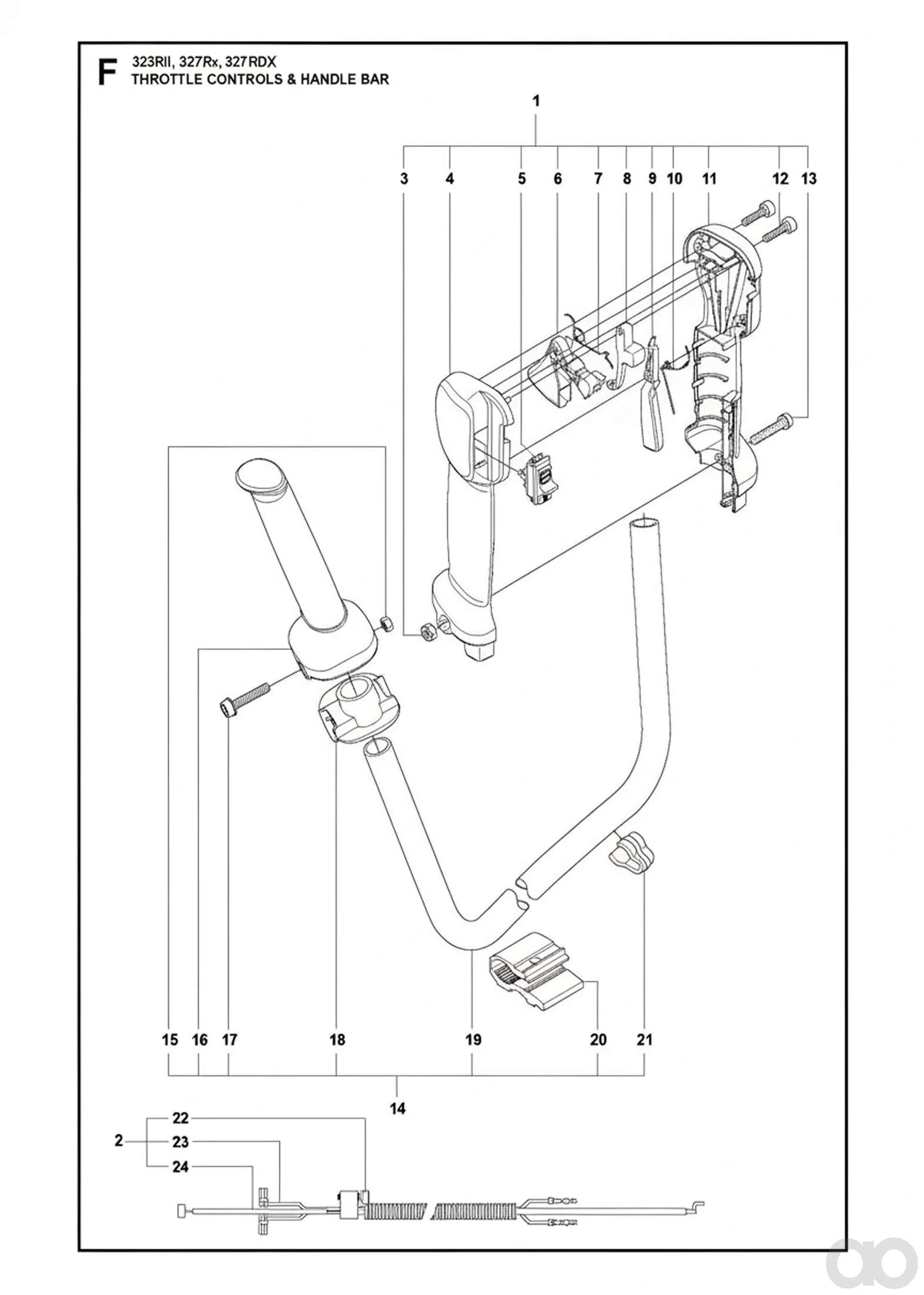 Husqvarna-502654101 - THROTTLE CABLE ( )