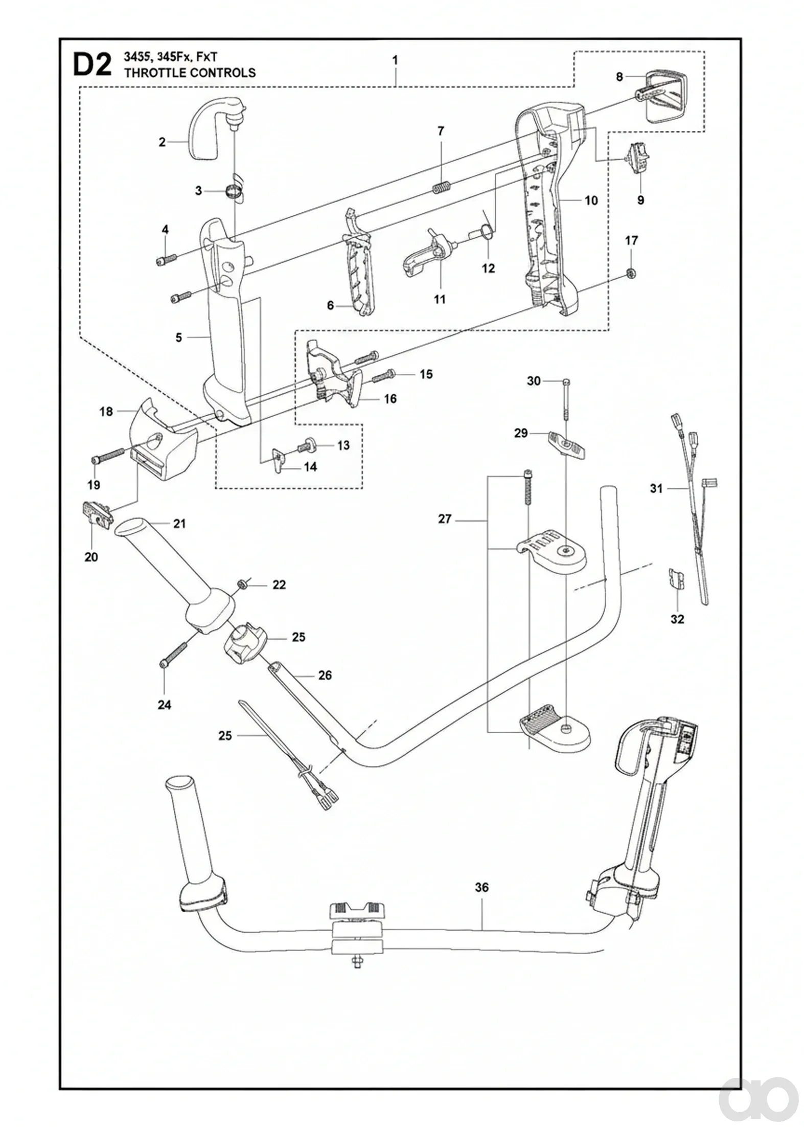 Husqvarna-505165502 - WIRING ASSY (FXT)