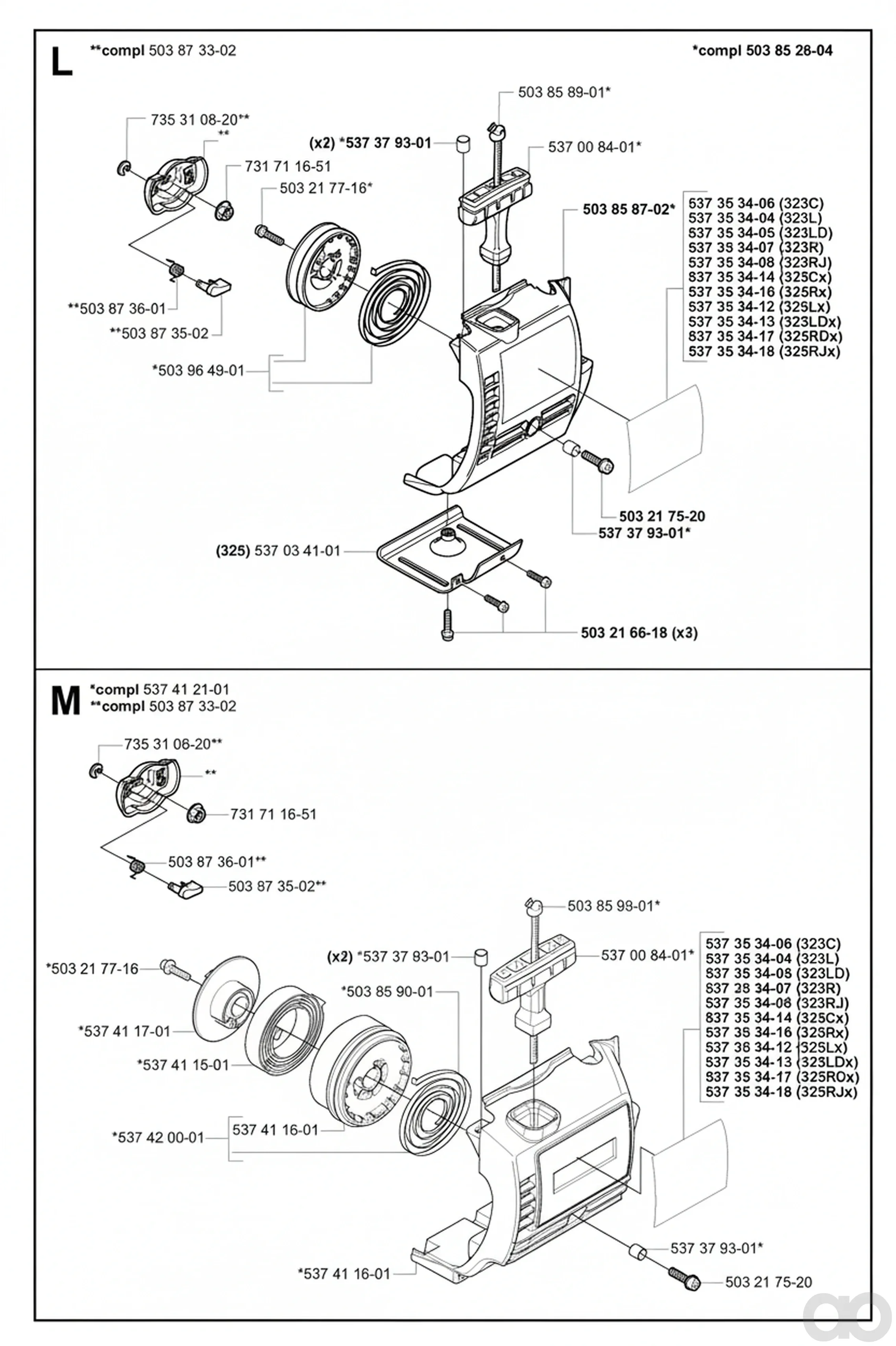 Husqvarna-537420001 - STARTER PULLEY ASSY