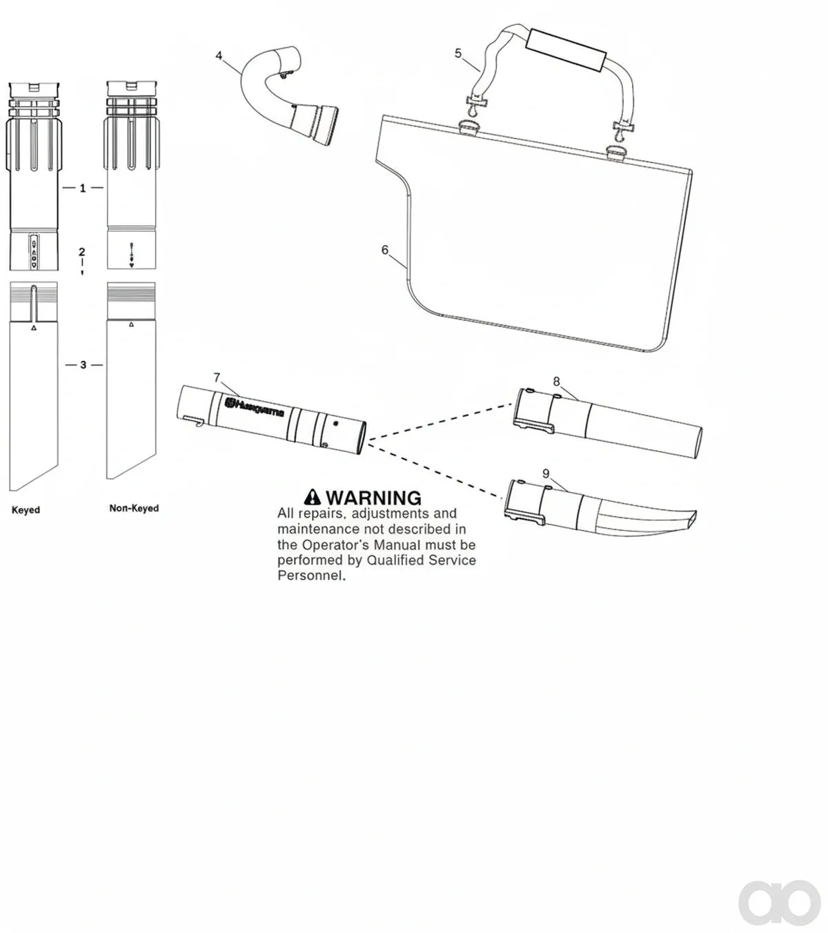 Husqvarna-590569201 - TUBE (Assy - Tube - upper blower w/barrier)