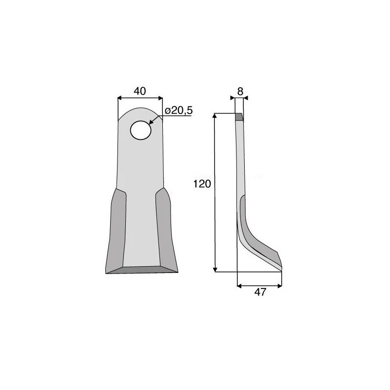 Del Morino - URC404D - Y Flipper Blade Farm Centuri
