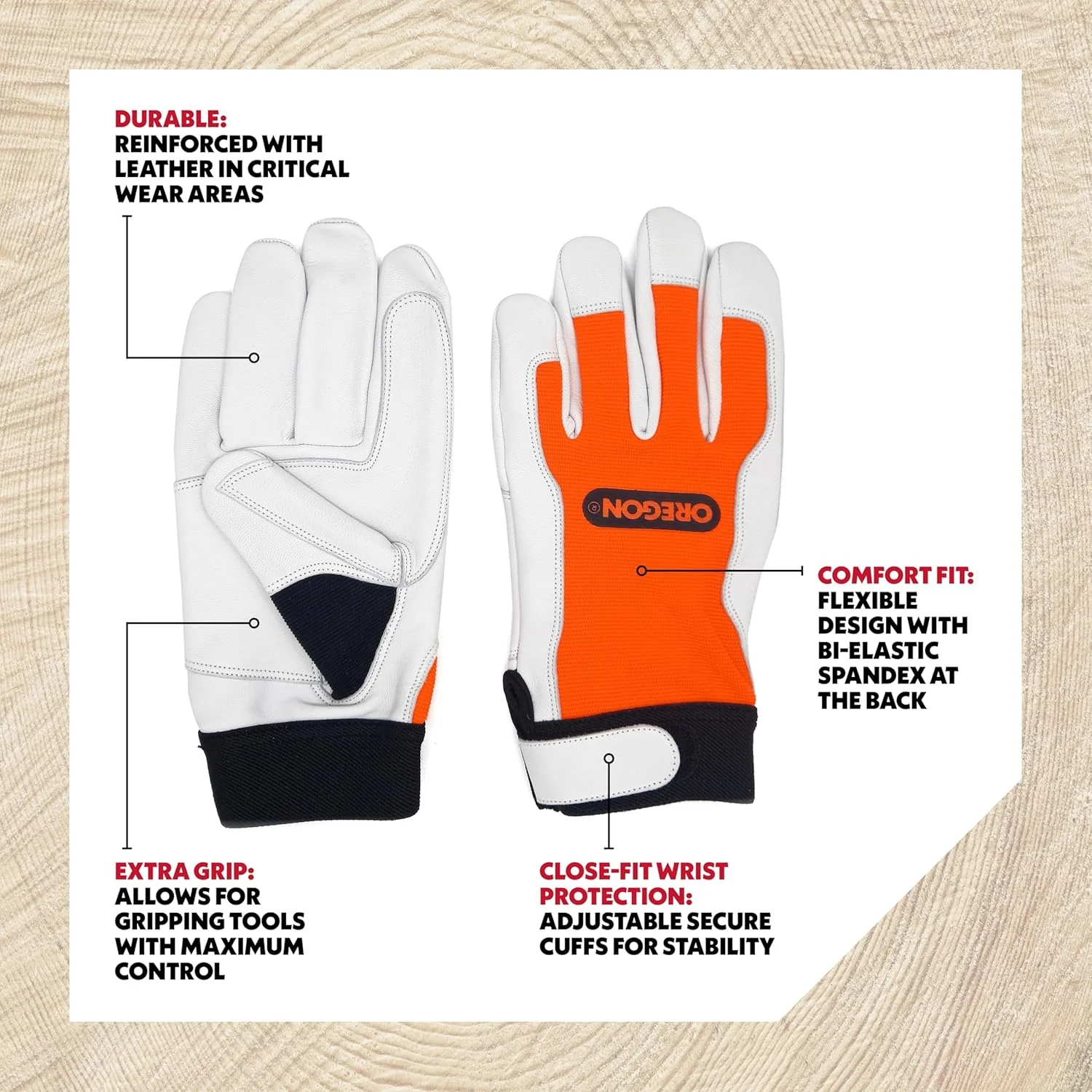 Oregon - 295111L - Grip Work Gloves, L
