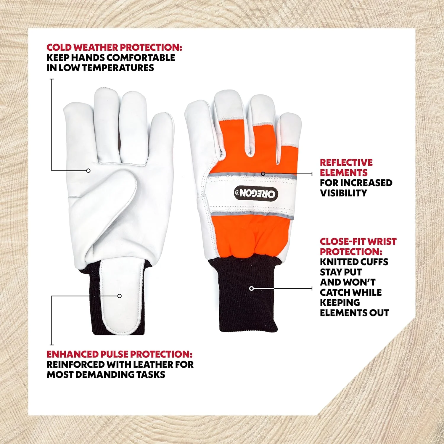 Oregon - 295333S - Solid Work Gloves, S