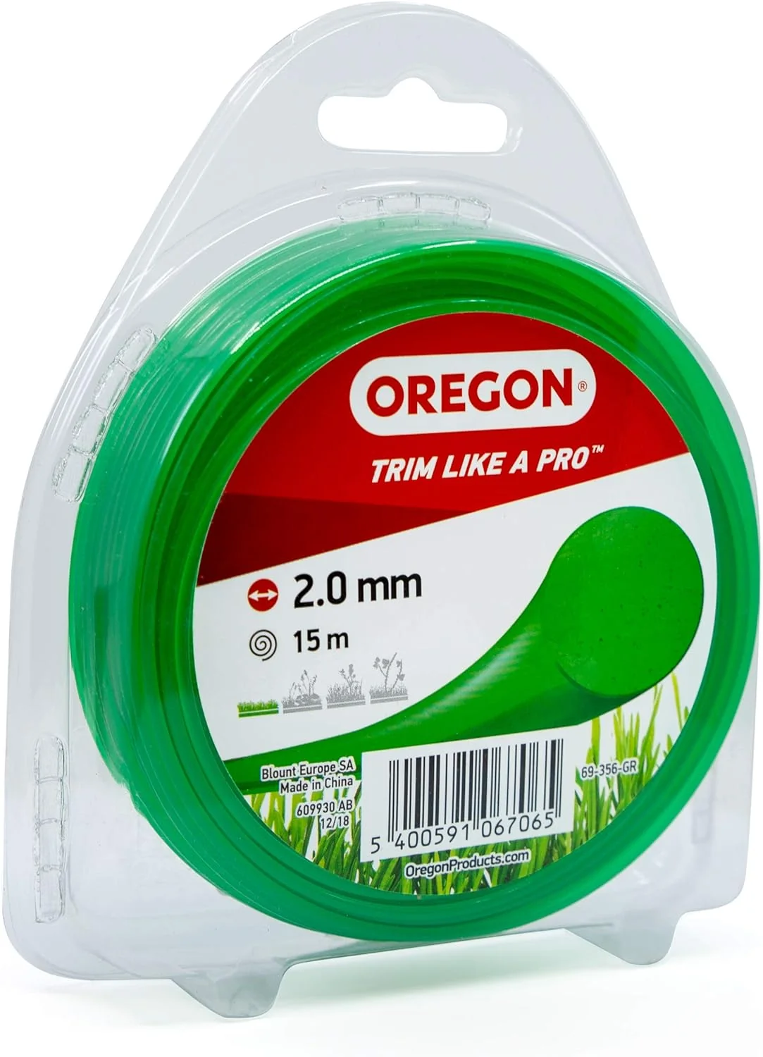 Oregon - 69356GR - Green Round Line 2.0 MM 15M