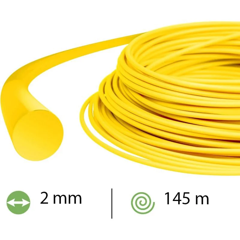 Rotary - 080DL12 - Yellow Round Line .080 Inches/2.0MM 145M Outlast