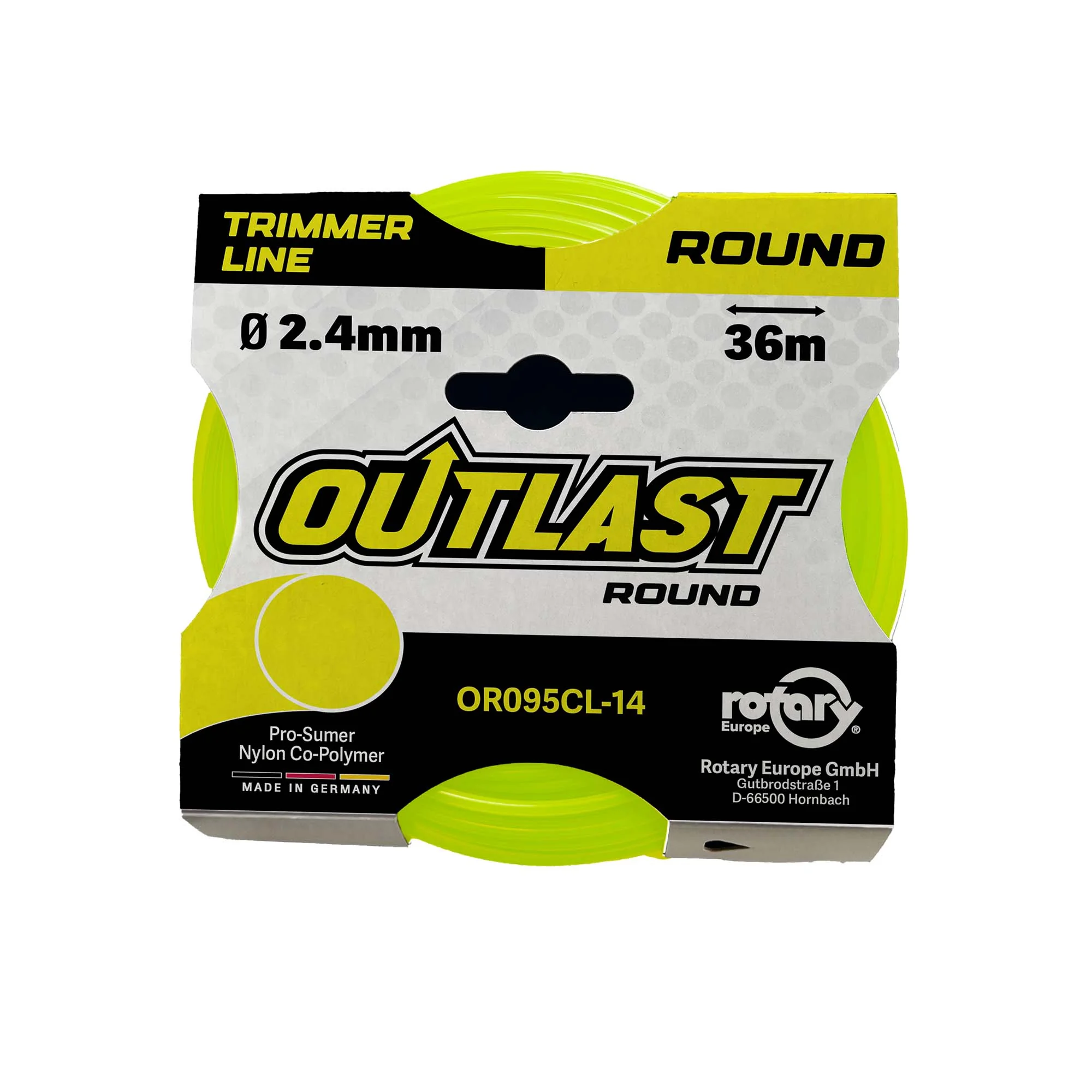 Rotary - 095CL14 - Yellow Round Line .095/2.4MM 36M Outlast