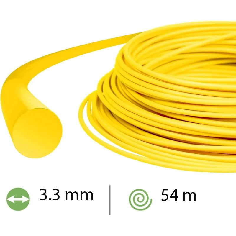 Rotary - 130DL12 - Yellow Round Line .130 Inches/3.3mm 54m Outlast