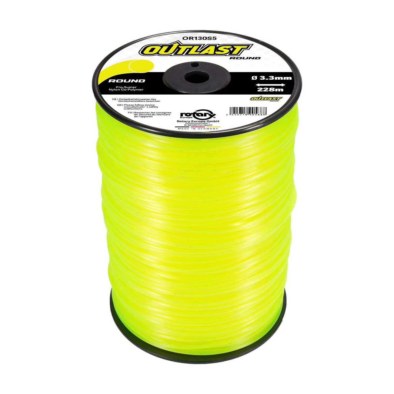 Rotary - 130S56 - Yellow Round Line .130 Inches/3.3MM 228M Outlast