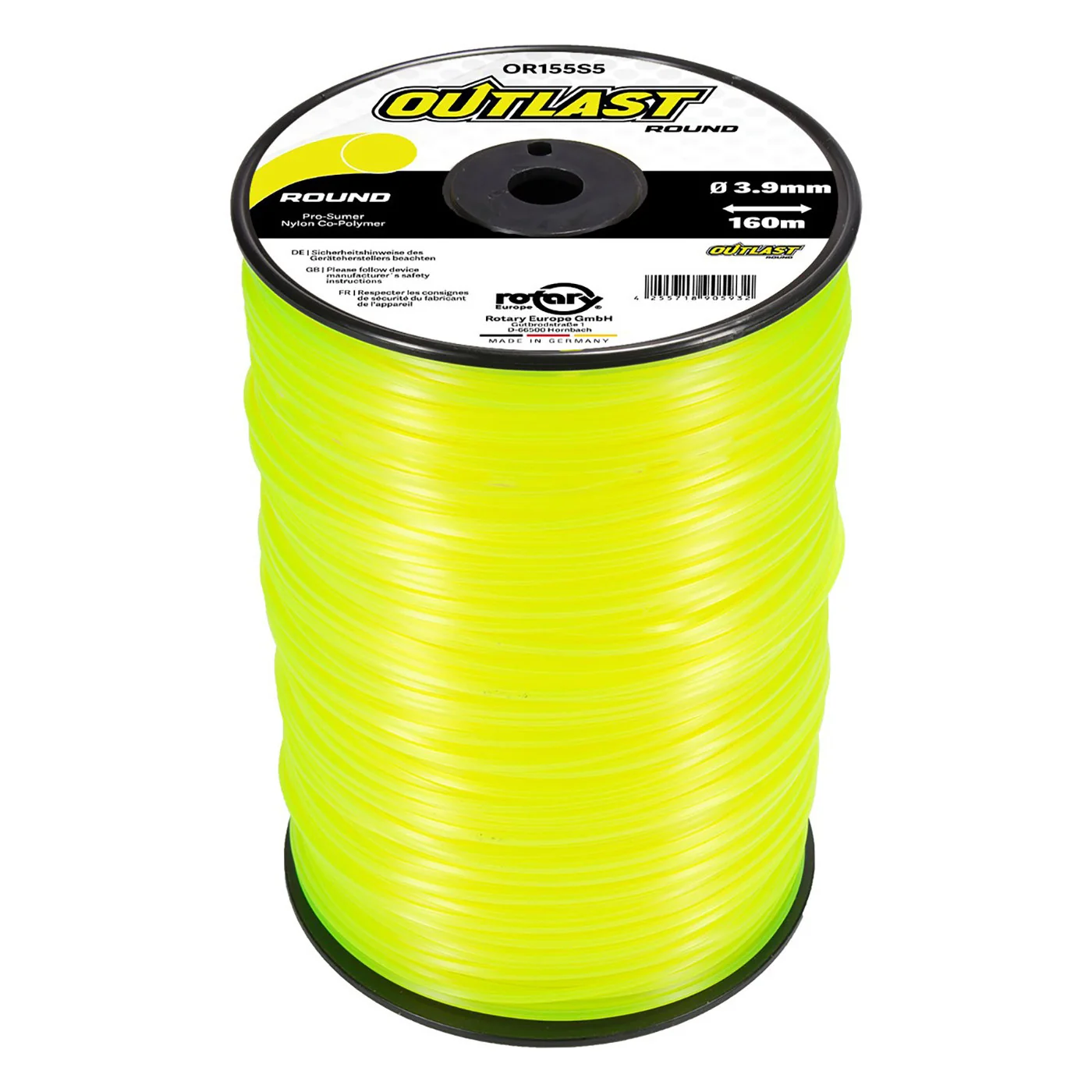 Rotary - 155S56 - Yellow Round Line .155 Inches/3.9MM 160M Outlast