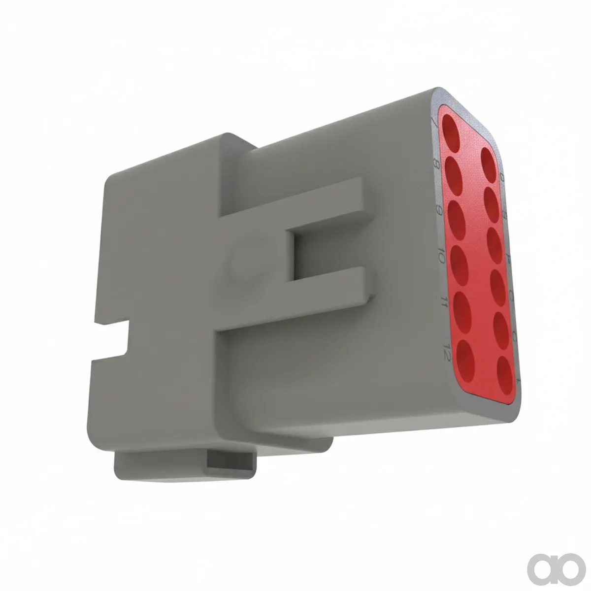 John Deere - 57M8786 - Electrical Connector Housing - CONN DEUTSCH DT 12W FS GRAY PLASTIC
