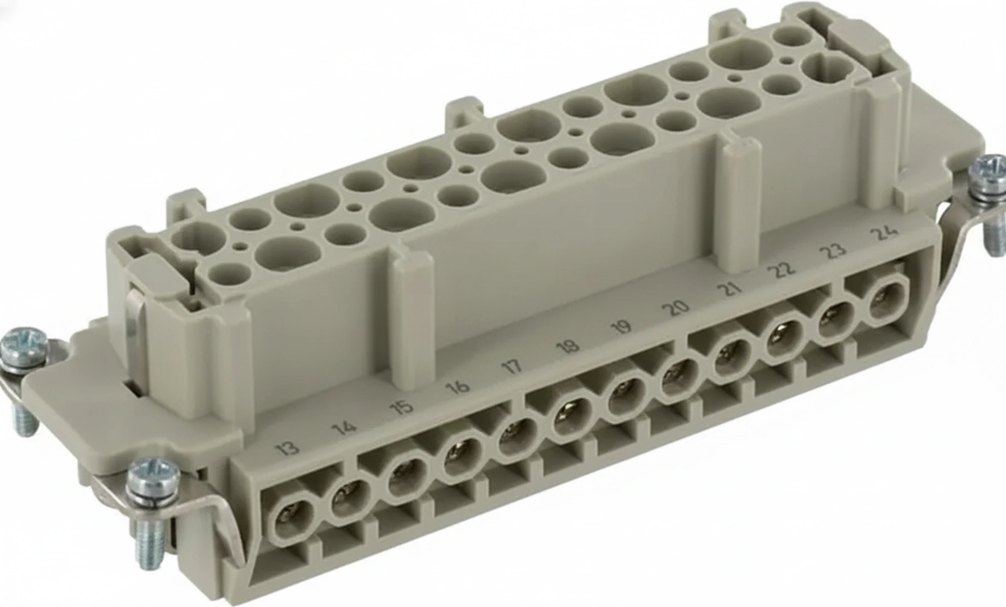 Kramp-09330242701 - Inserts, Screw termination, Female, Polycarbonate (PC), RAL 7032