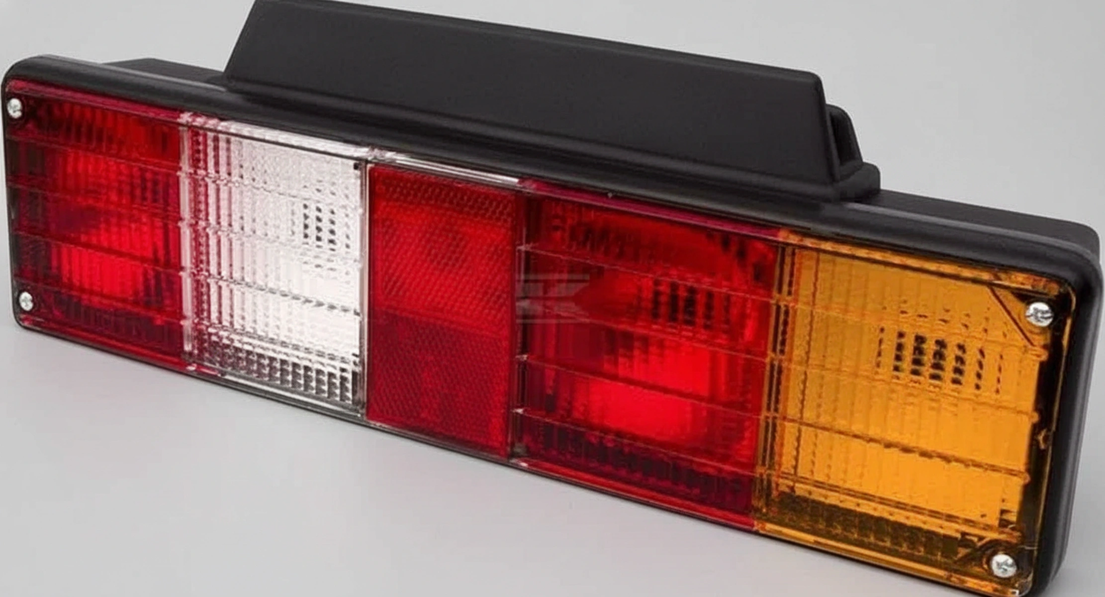 Kramp-1400680600 - Rear light LH rectangular, 12/24V, amber/white/red, bolt on, 396x104mm, Promot