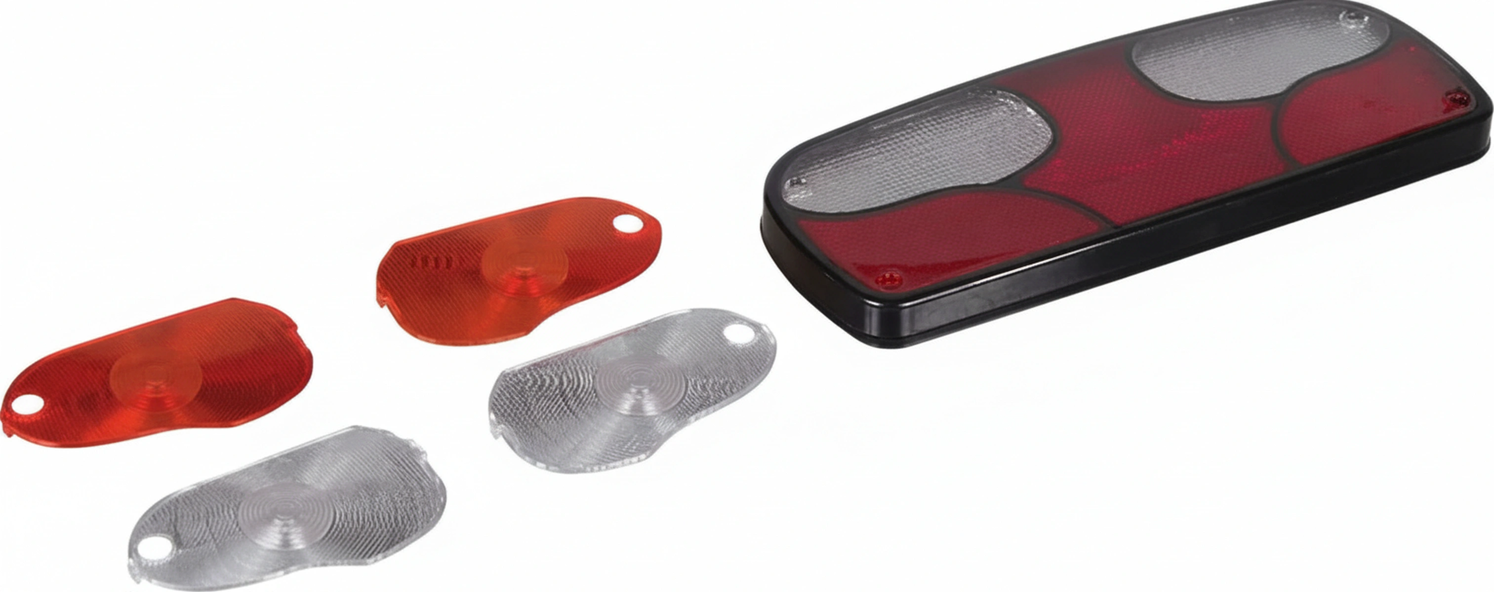 Kramp-188520002 - Light lens, amber/red/transparent LH/RH/rear Aspöck
