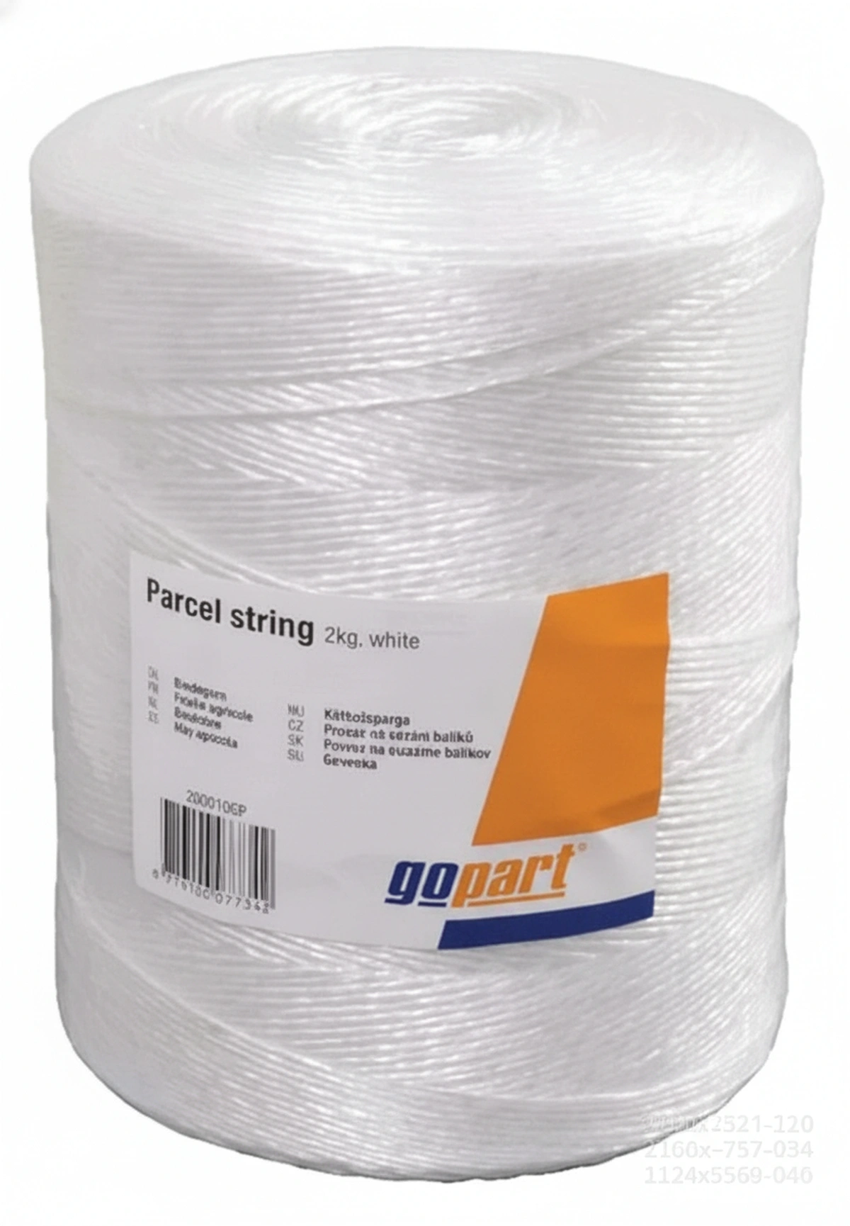 Kramp-200010gp - PP parcel string, 2 kg, white