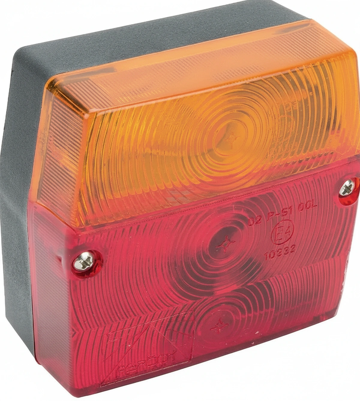 Kramp-230200507 - Rear light square, 12V, red/amber, bolt on, Minipoint by Aspöck