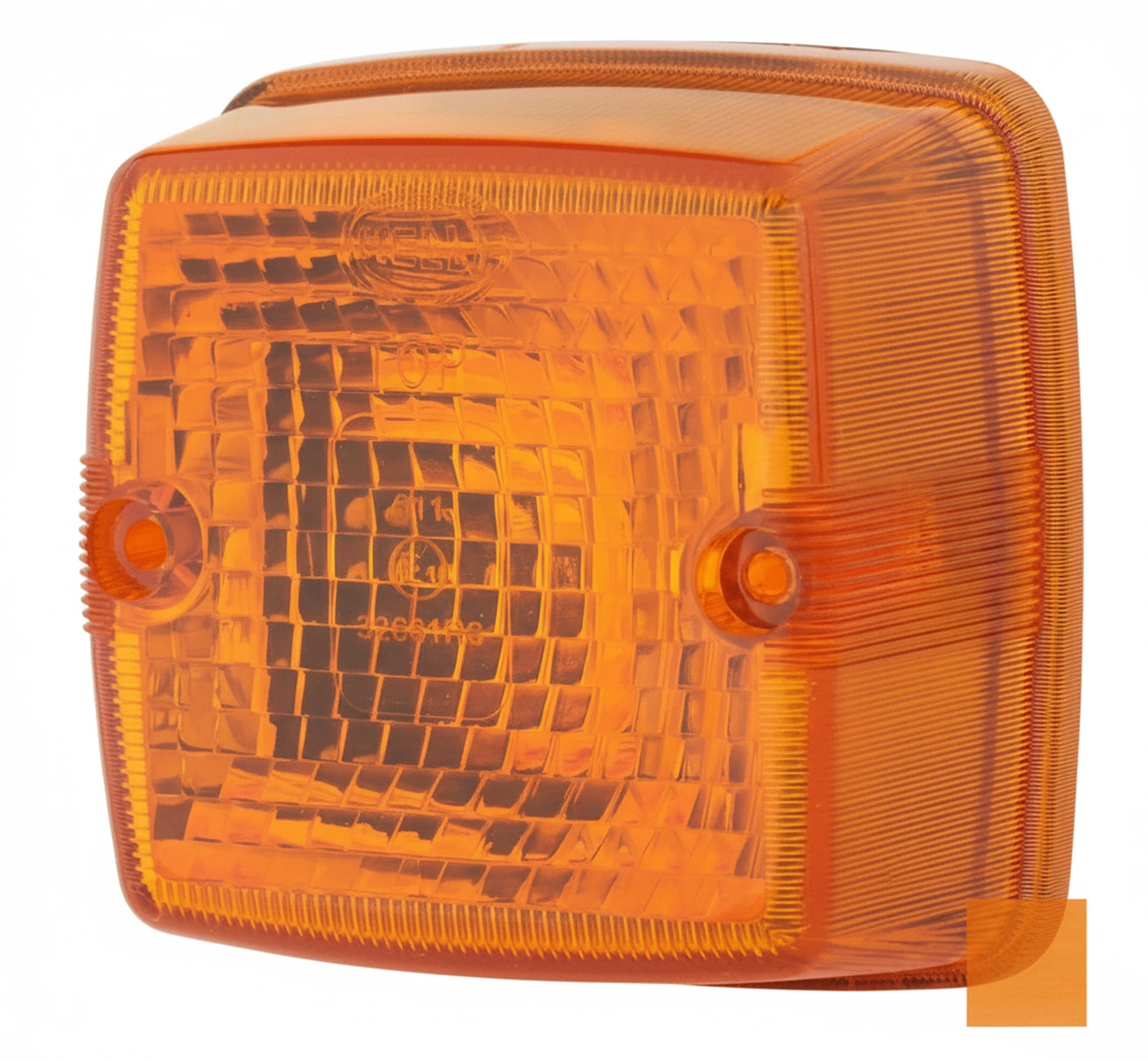 Kramp-2ba003014111 - Indicator light 21W, square, 12V, yellow, bolt on, 84x51x84mm, Hella
