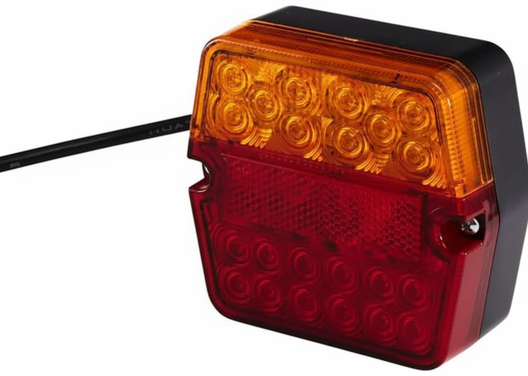 Kramp - 2VA357023021 - Rear Light LED Square, 9/30V, Red/Amber, Bolt On, Hella ValueFit