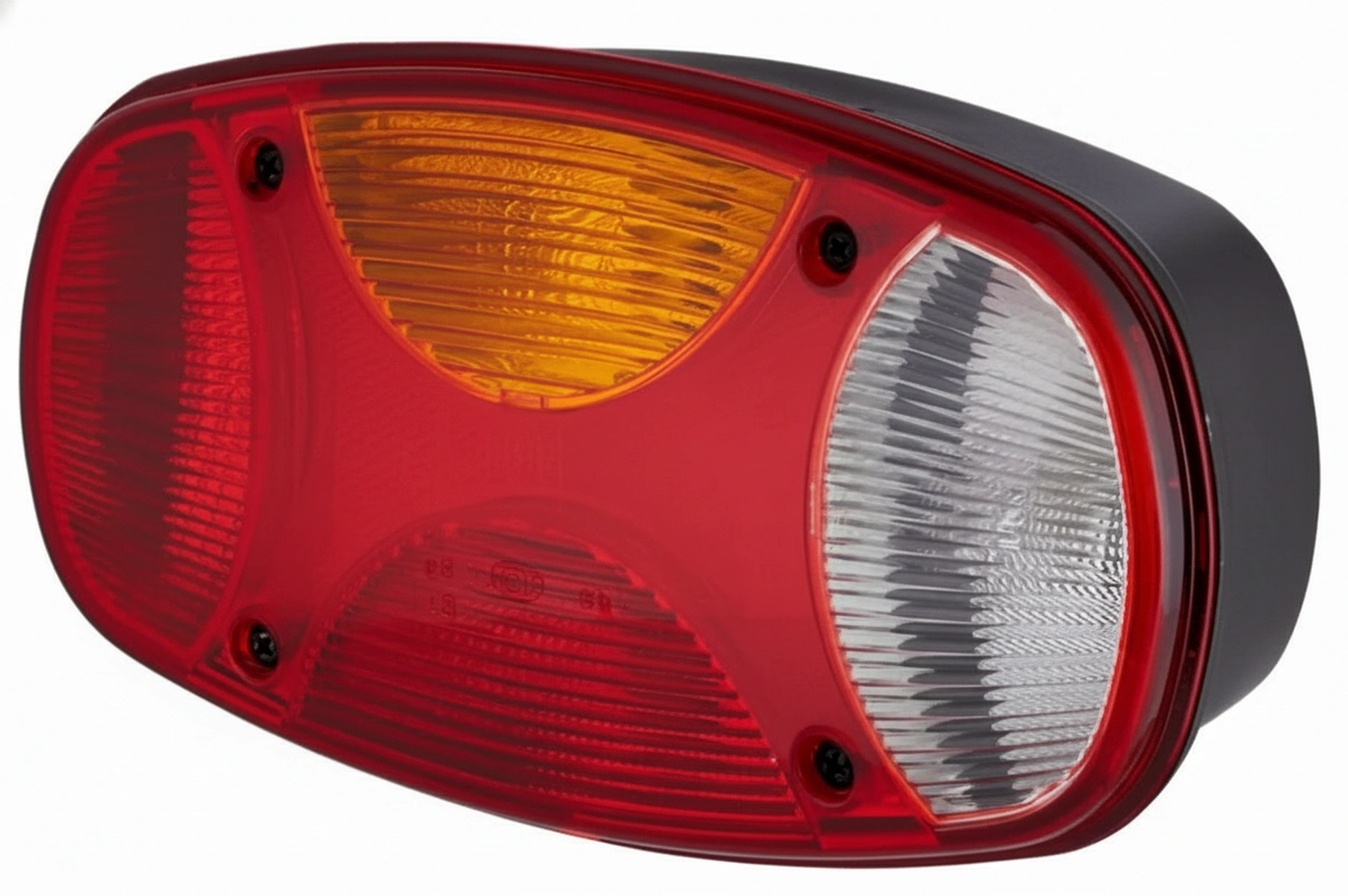 Kramp-2vp343640051 - Rear light LH rectangular, 12V, red/white/amber, bolt on, 225x122mm, Hella