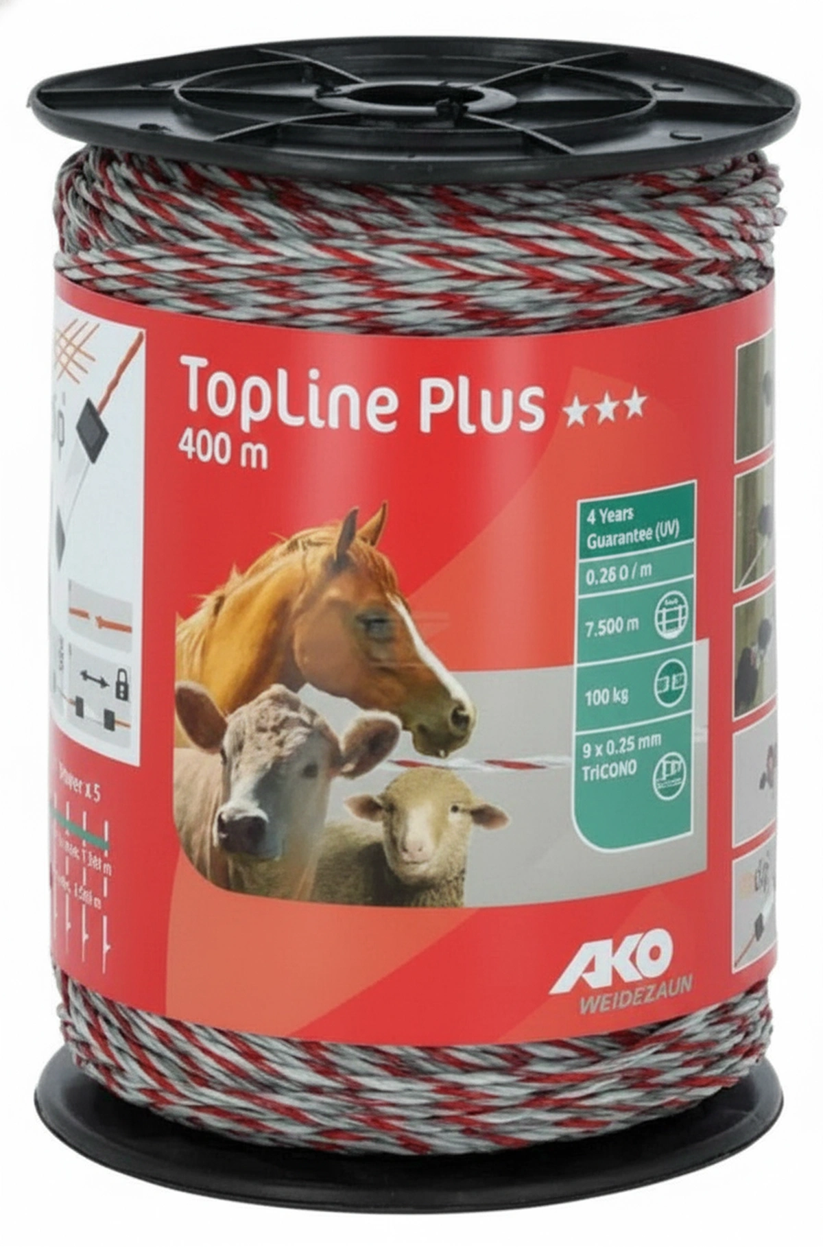 Kramp-449523 - Fence polywire white/red 400m