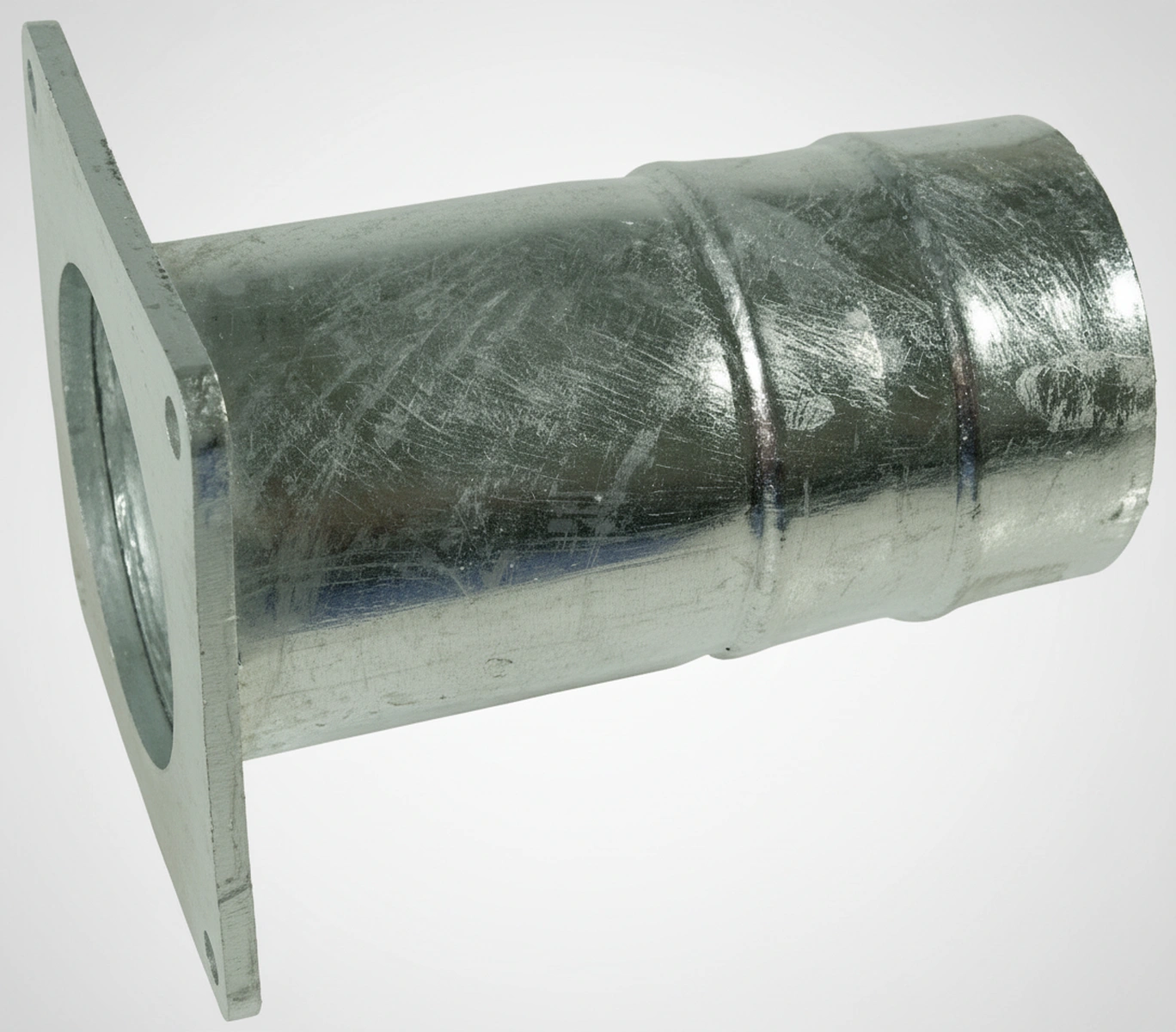 Kramp - 5304000Z - Square Flange with 5" Hose Tail, Galvanised