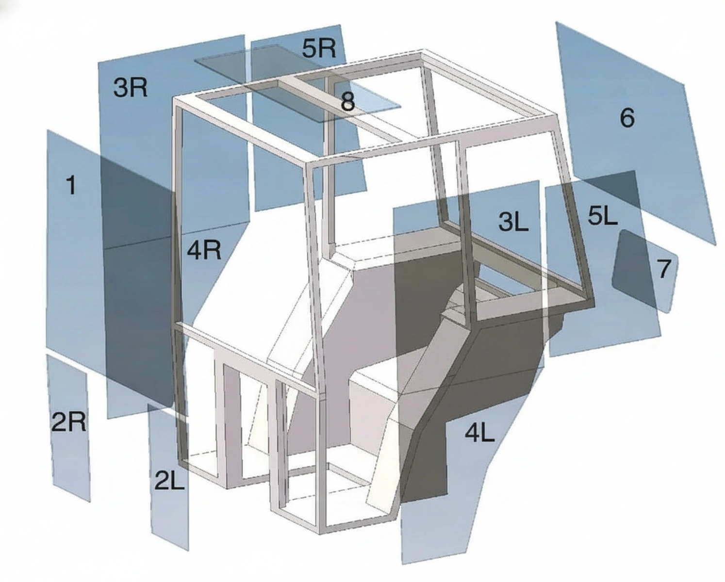 Kramp-60117910 - Rear window