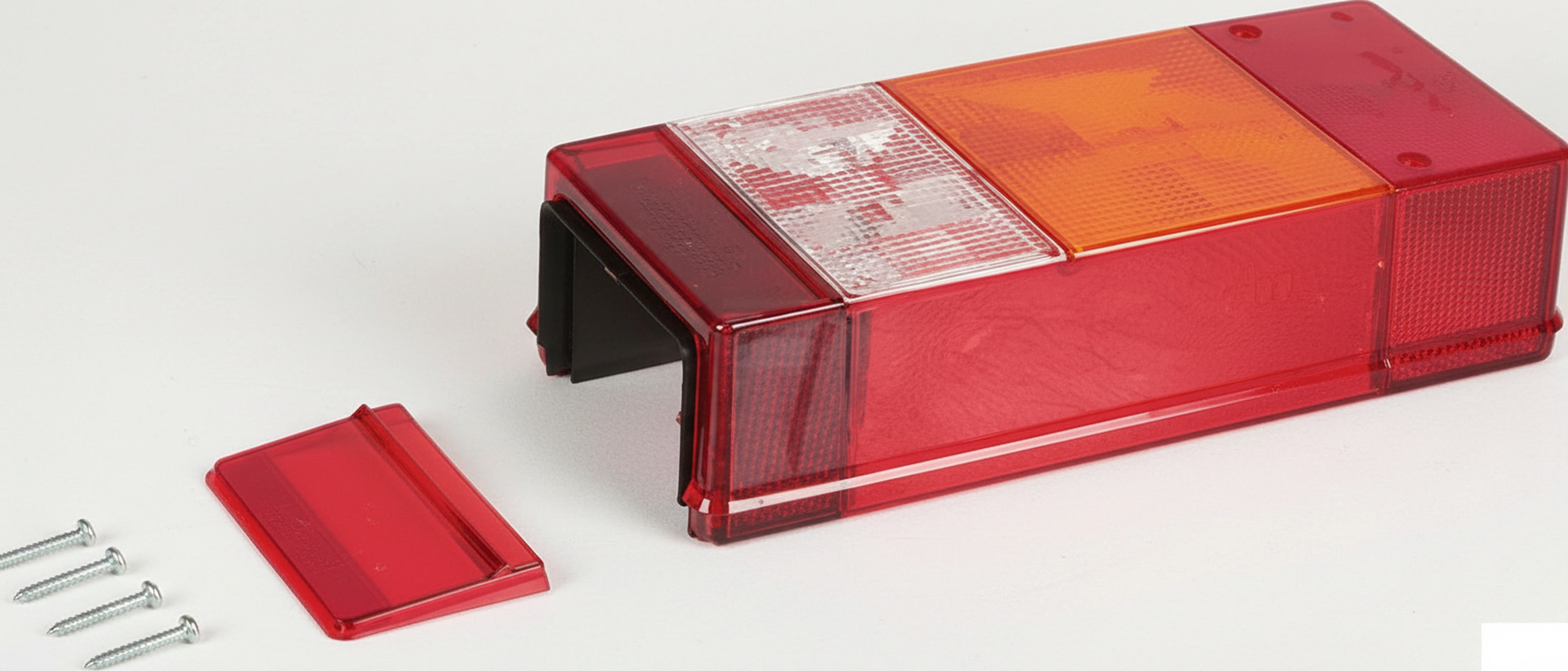 Kramp-e246rs - Light lens, red/transparent/amber rear/right Geka