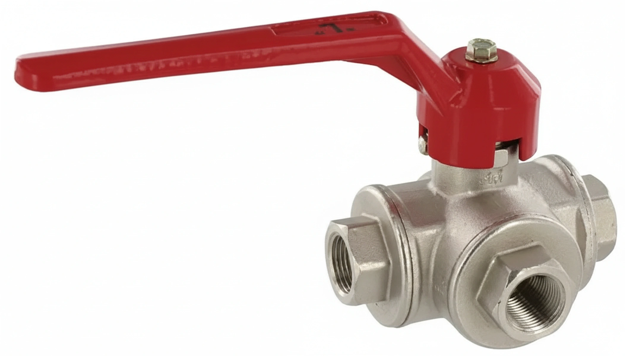 Kramp-ks338l - Ball valve L 3/8" IT/IT 3-way
