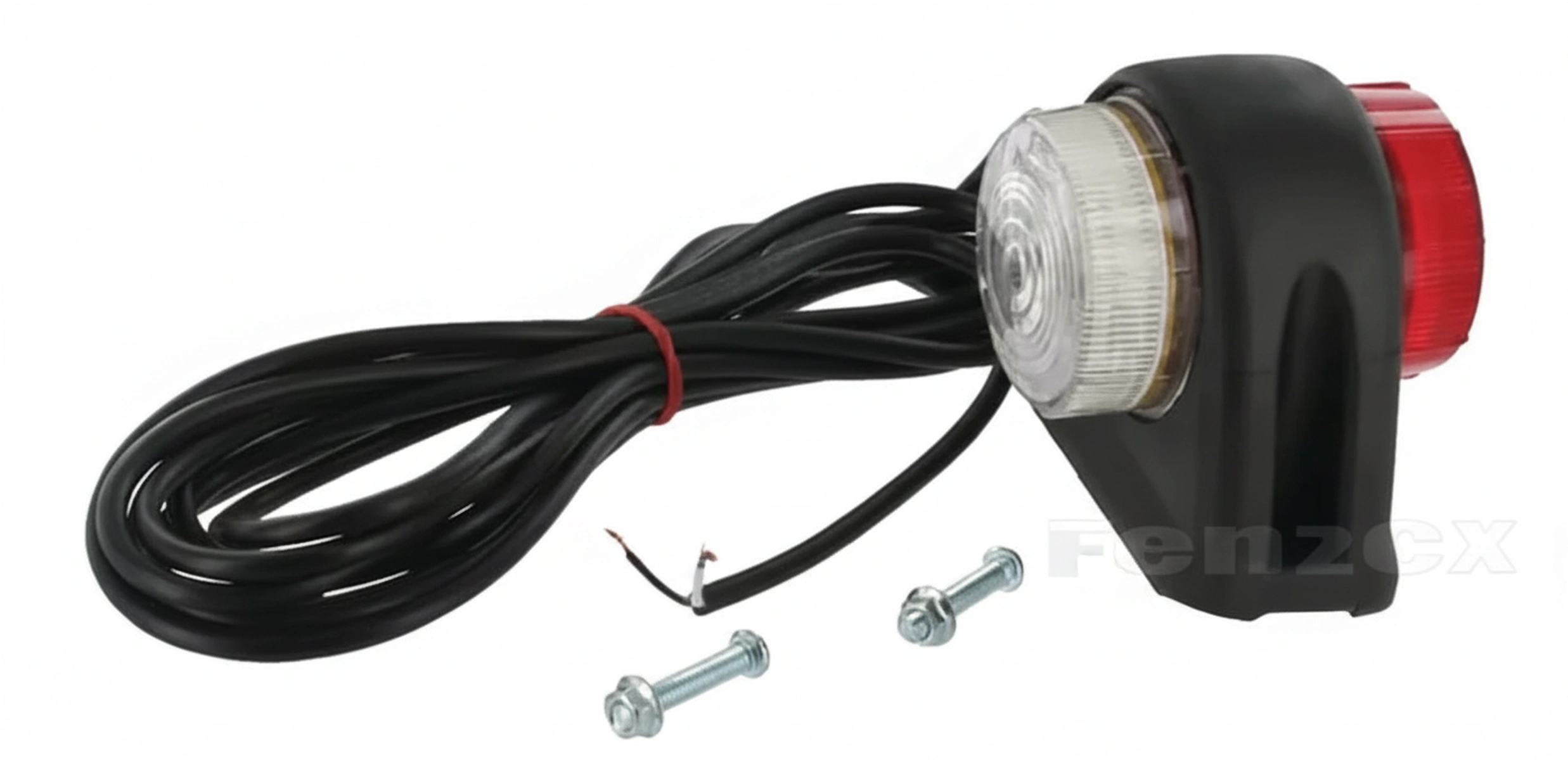 Kramp-la265554 - Marker light LED, round, 12/24V, red/white, bolt on
