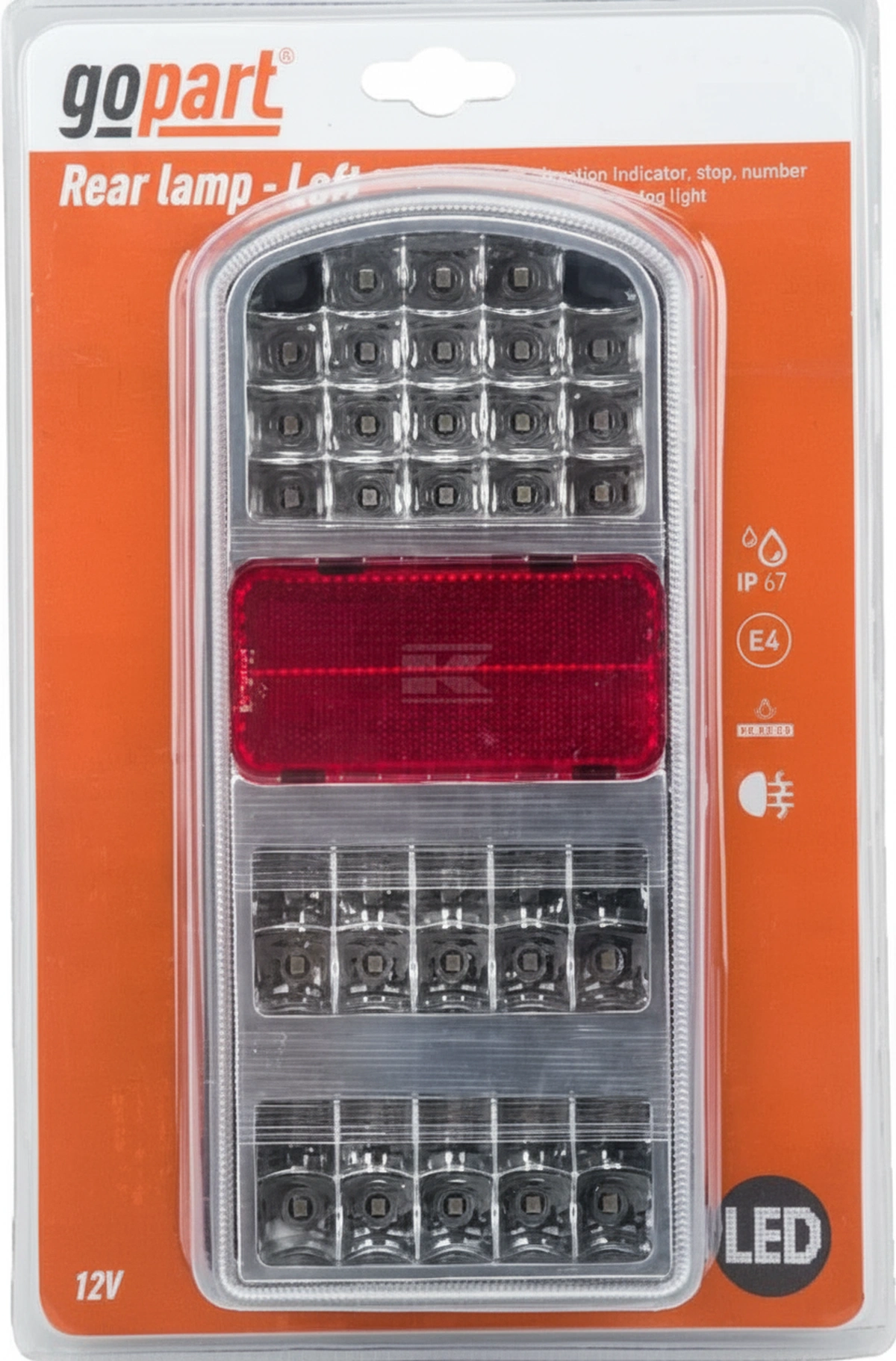 Kramp-la91261l - Multifunction light LH LED, rectangular, 12V, 235x105x53mm, Bayonet 5-pin, gopart